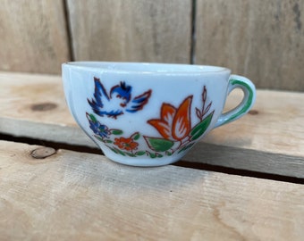Vintage Floral Miniature Teacup Made in Japan