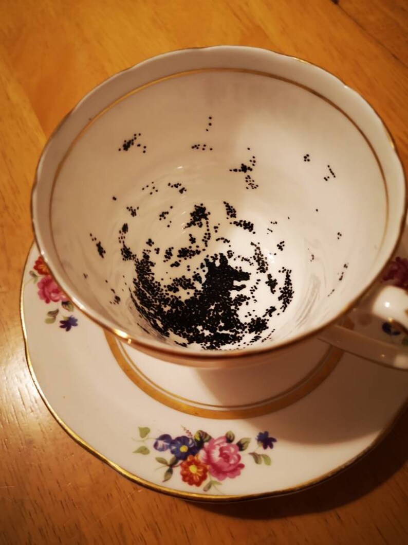 Grim Tea Cup. Harry Potter. Vintage Teacup. Hogwarts. Divination