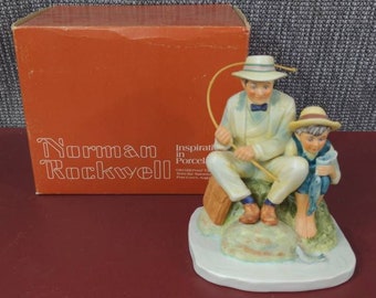 Norman Rockwell figurine  RW-11 "Old Mill Pond" Saturday Evening Post Aug 3, 1929, in box