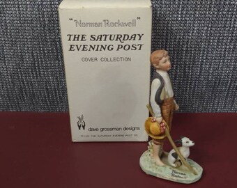 Norman Rockwell vintage rare 1974 figurine NR-14 « Springtime 1933 » Saturday Evening Post 3 avril 1933 par Dave Grossman Designs, en boîte