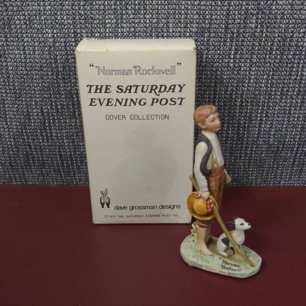 Norman Rockwell vintage rare 1974 figurine NR-14 « Springtime 1933 » Saturday Evening Post 3 avril 1933 par Dave Grossman Designs, en boîte