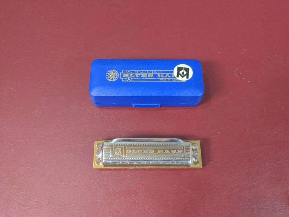 Vintage Hohner Blues Harp Key of B Flat in Case Etsy