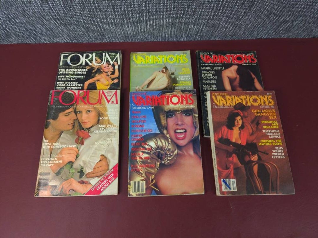 2 Penthouse Forum and 4 Variations Magazines From the 1970s