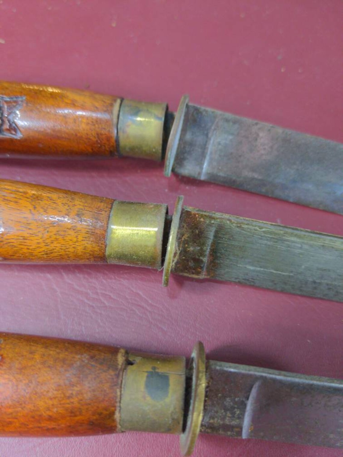 Indian Carving Set With Wood Sheaths Etsy