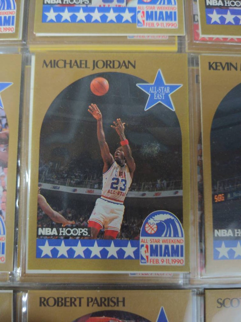 1990 NBA Hoops Basketball Cards in Album Very Desirable Michael Jordan