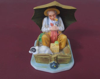 Norman Rockwell Saturday Evening Post fishing Figurine by