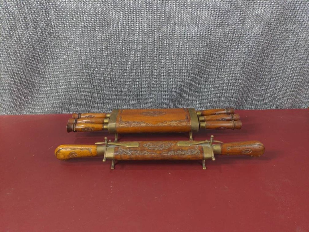 Indian Carving Set With Wood Sheaths Etsy