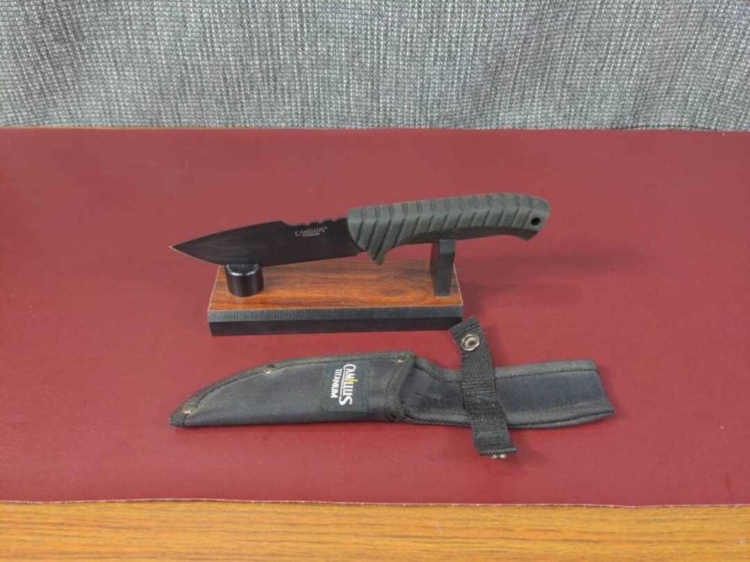 Camillus Titanium Knife 440 With Sheath Etsy