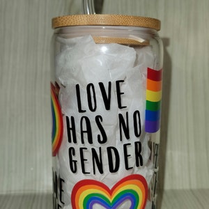 Pride Beer Can, Love Wins, Love is Love, Beer Can Glass,  Libbey Glass 16oz
