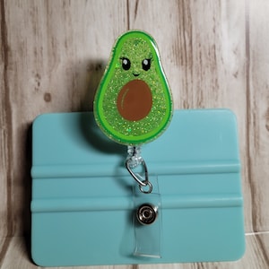 Avocado Badge Reel/ Lanyard/ Food badge reel/ cute food badge reel