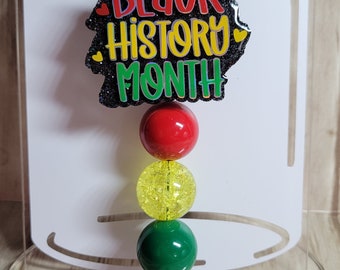 Black History Month Badge Reel: Acrylic Retractable Lanyard