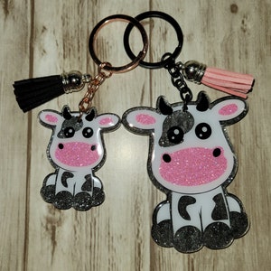 Sitting Cow Keychain/ Cow Keychain image 2