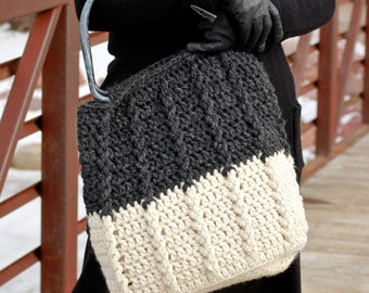 Crochet Pattern Tote Bag Pattern, crochet large tote, chunky crochet bag, crochet cabled bag pattern, large crochet bag, easy crochet bag