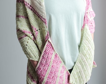 Crochet Pocket Scarf Pattern, easy crochet pocket scarf, crochet pocket shawl, crochet scarf with pockets, crochet scarf pattern