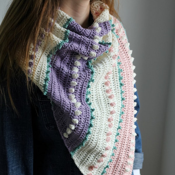 Textured Asymmetrical Crochet Scarf Pattern, crochet asymmetrical crochet textured scarf, crochet scarf, easy crochet scarf pattern