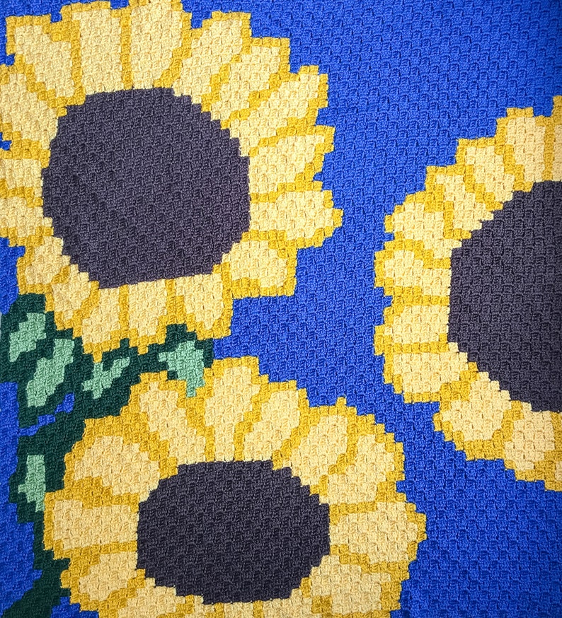 Sunflower corner to corner graph pattern