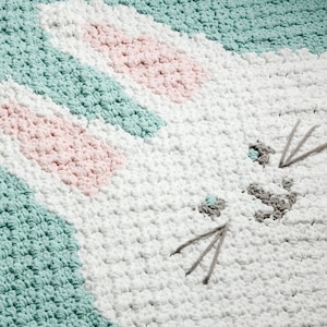 Crochet Bunny C2C Blanket Pattern, Corner to Corner (c2c) crochet bunny rabbit blanket pattern, crochet bunny blanket, crochet bunny pattern