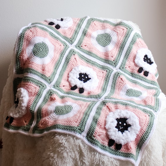 Lamb crochet blanket hotsell