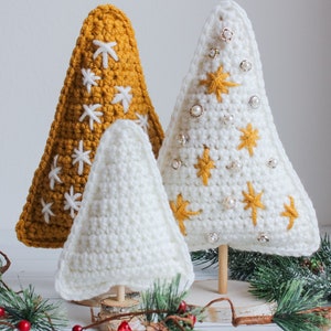 Crochet Christmas Tree Stand Decor Pattern, crochet Christmas Tree ornament or stand home decor, beginner crochet Christmas tree image 1