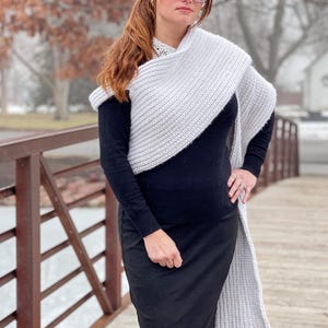 Crochet Chunky Scarf Pattern, Crochet Scarf with Arm Holes, Crochet Scarf Pattern, Large Crochet Scarf Pattern, Bulky Crochet Scarf Pattern