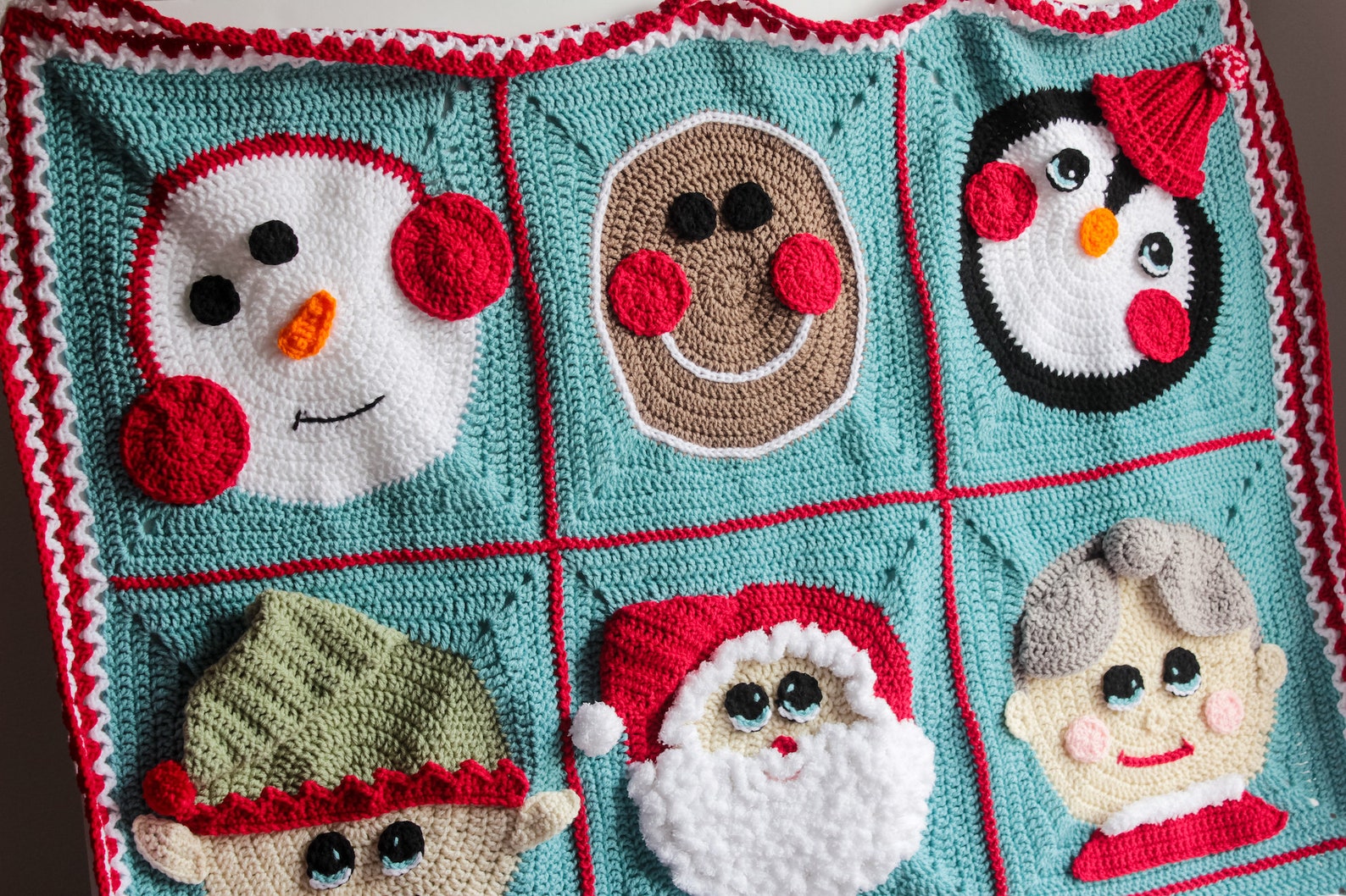 Christmas Granny Square Crochet Blanket Pattern PDF Instant Etsy