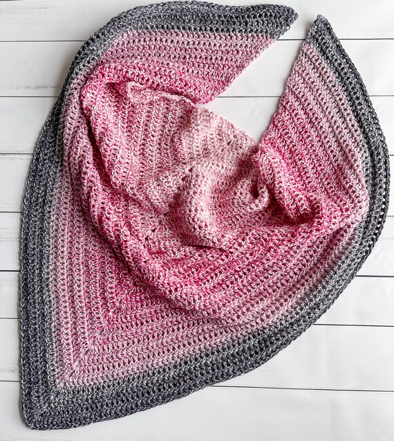 Beginner Triangle Double Crochet Stitch Scarf Pattern, Beginner