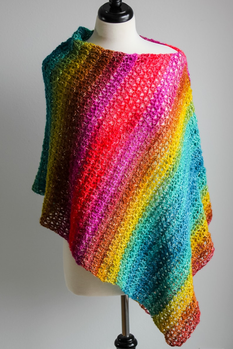 Crochet Pattern Poncho Wrap Pattern PDF Instant Download Etsy