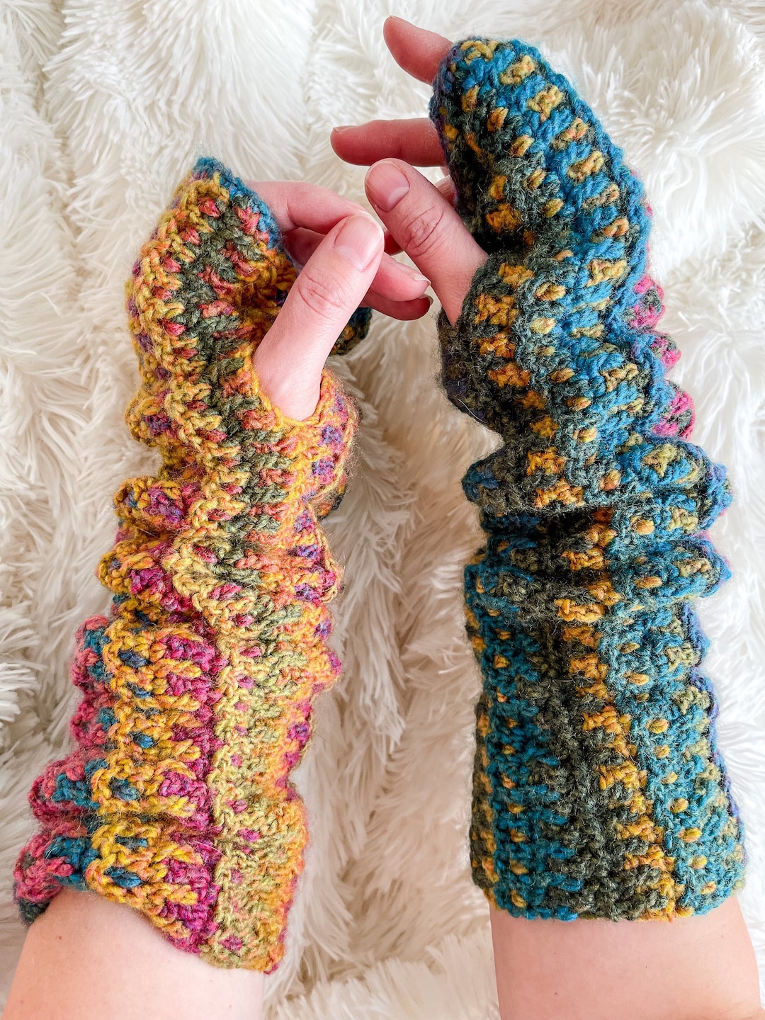 Hand Warmers Free Crochet Pattern For Men's Half Finger