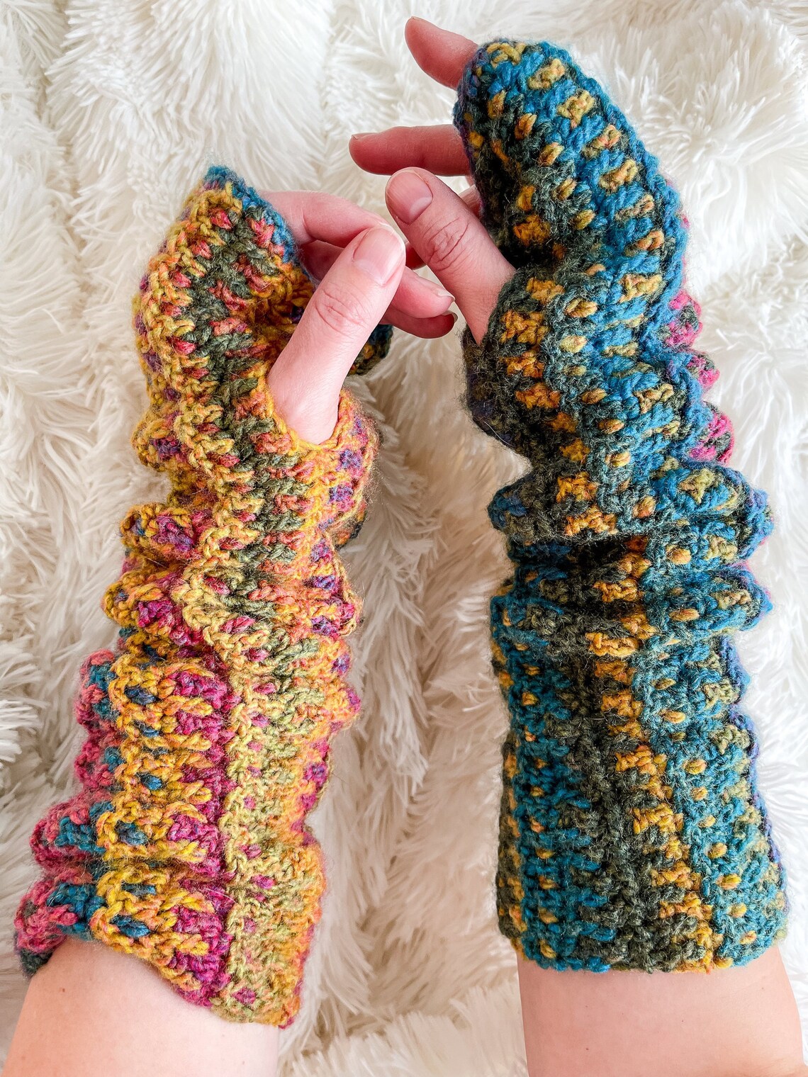 Crochet Pattern Arm Warmer Fingerless Gloves Pattern, Crochet Arm ...