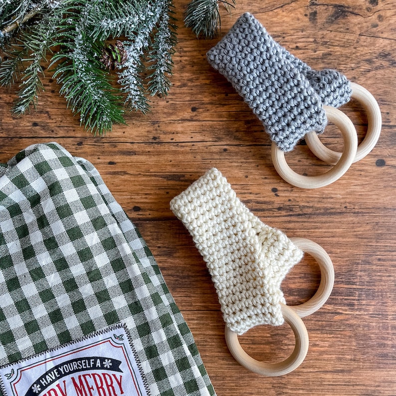 Crochet Modern Ring Towel Holder Pattern PDF Instant Etsy
