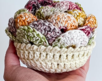Crochet Flower Coaster & Basket Pattern Set (PDF Pattern)