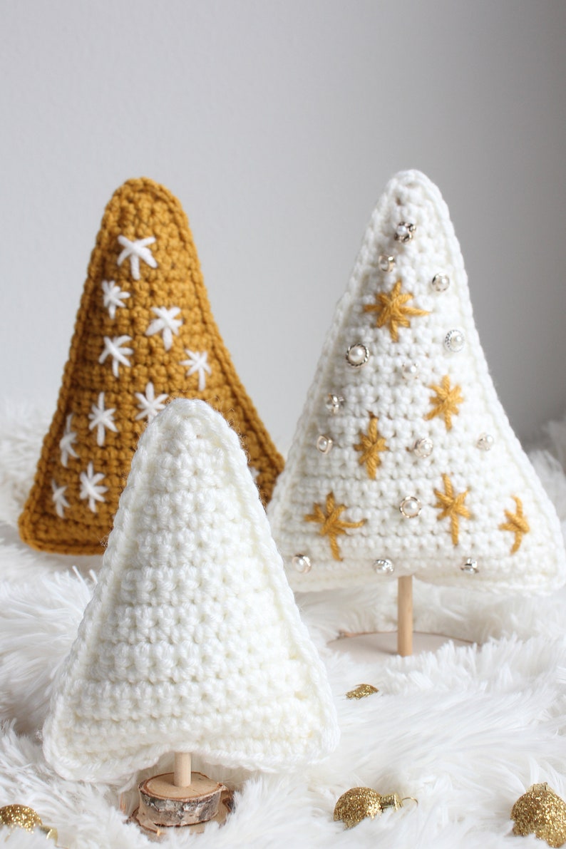 Crochet Christmas Tree Stand Decor Pattern, crochet Christmas Tree ornament or stand home decor, beginner crochet Christmas tree image 3