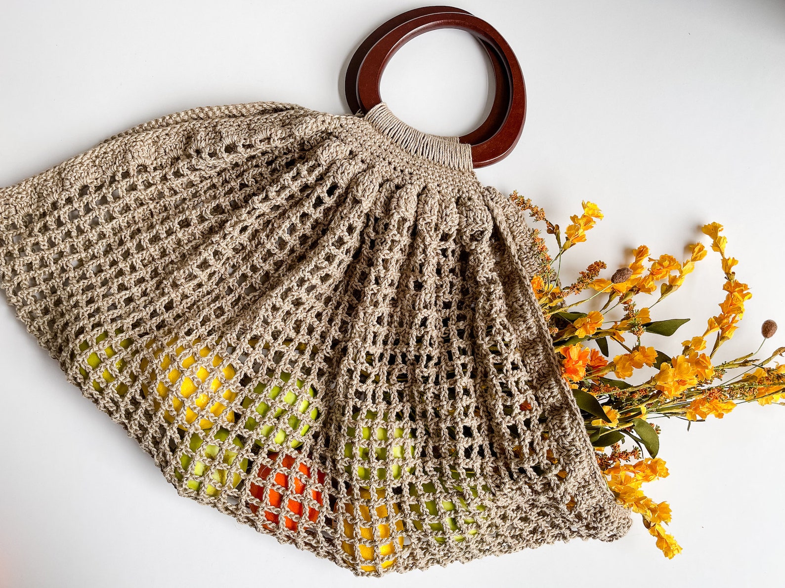French Market Mesh Bag Crochet Pattern Market Bag Pattern PDF Etsy