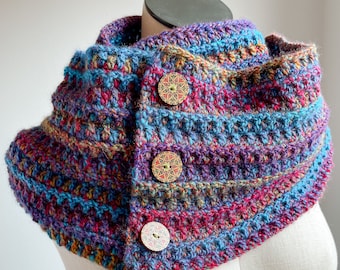 Crochet Infinity Scarf Crochet Pattern, unique infinity scarf crochet pattern with woven appearance, crochet infinity scarf, crochet scarf