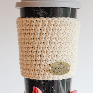 Crochet Beginner Cup Cozy Pattern Collection Pattern, beginner crochet cup cozy in sc + printable + graphs, crochet cup sleeve pattern