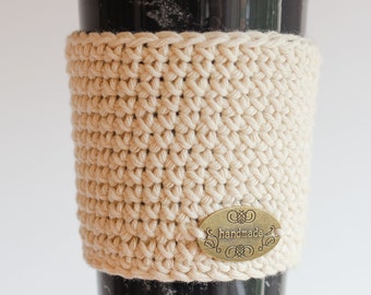 Crochet Beginner Cup Cozy Pattern Collection Pattern, beginner crochet cup cozy in sc + printable + graphs, crochet cup sleeve pattern