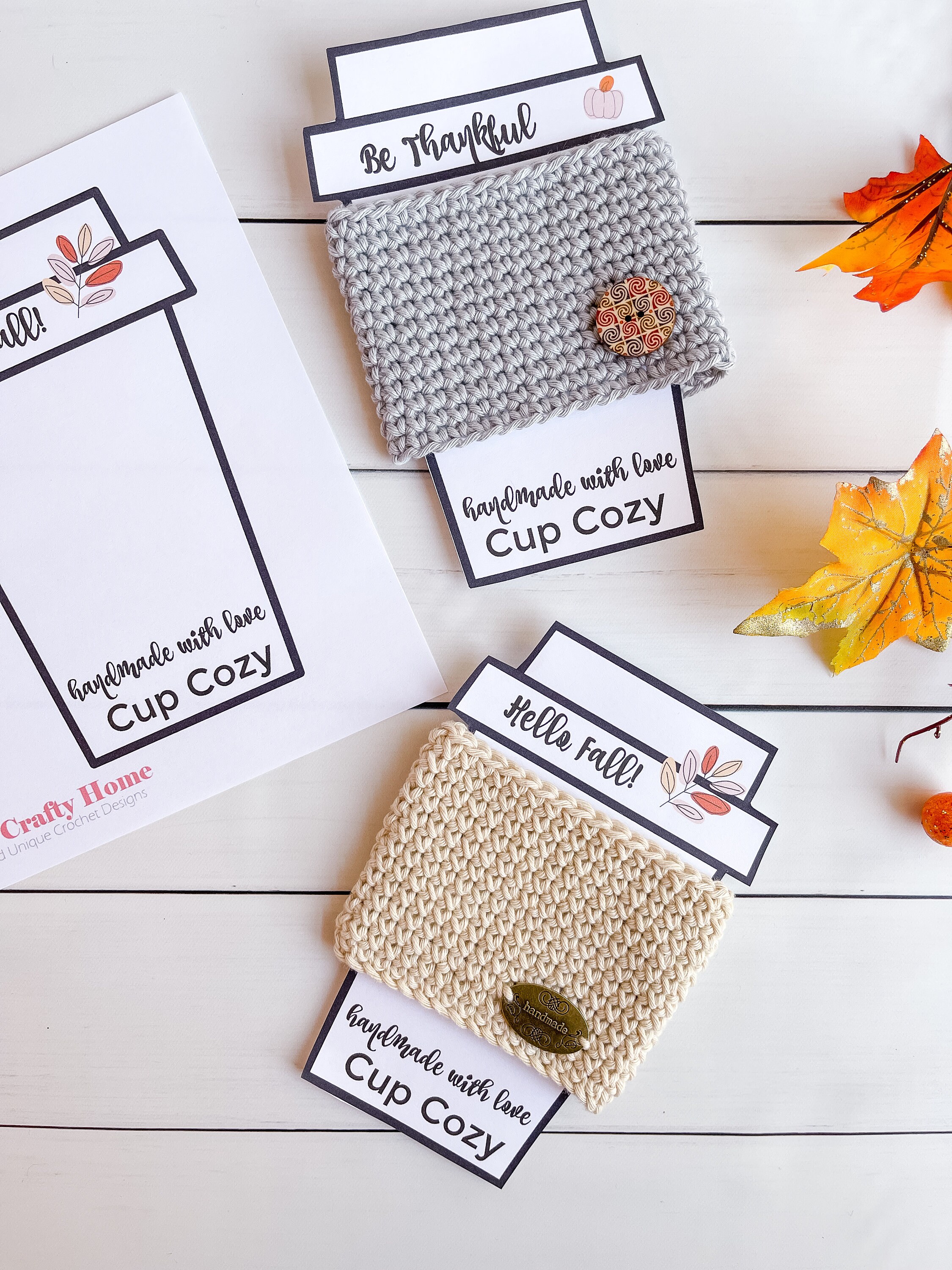 Crochet Beginner Cup Cozy Pattern Collection Pattern PDF Etsy