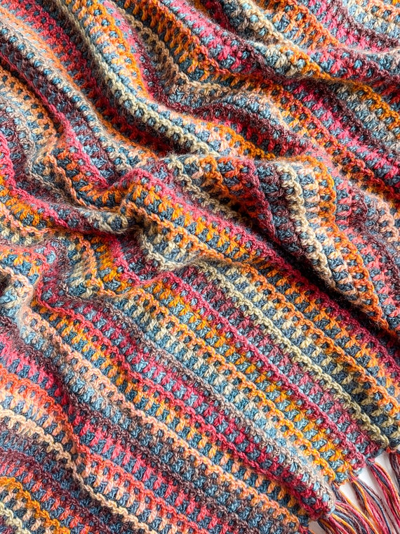 Crochet Pattern Woven Blanket Pattern Easy Crochet Blanket in Double Crochet Unique Crochet Blanket Pattern Beautiful Crochet Blanket Etsy Canada