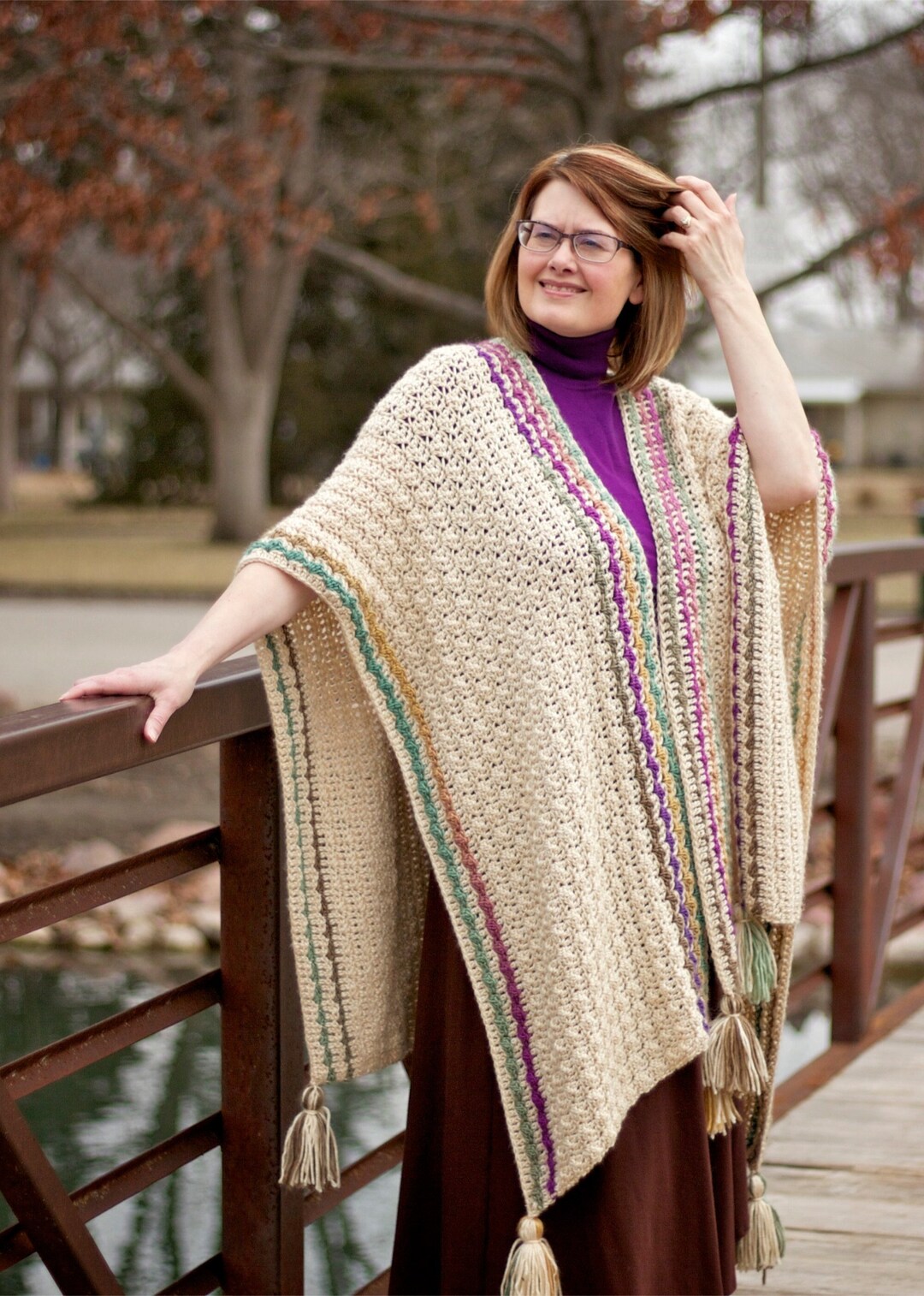 Crochet Pattern Ruana Wrap Pattern, Crochet Ruana, Crochet Poncho ...