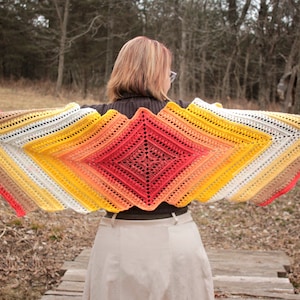 Crochet Pattern Shawl Pattern, beautiful unique crochet shawl, crochet shawl, puff stitch crochet scarf, easy crochet scarf pattern