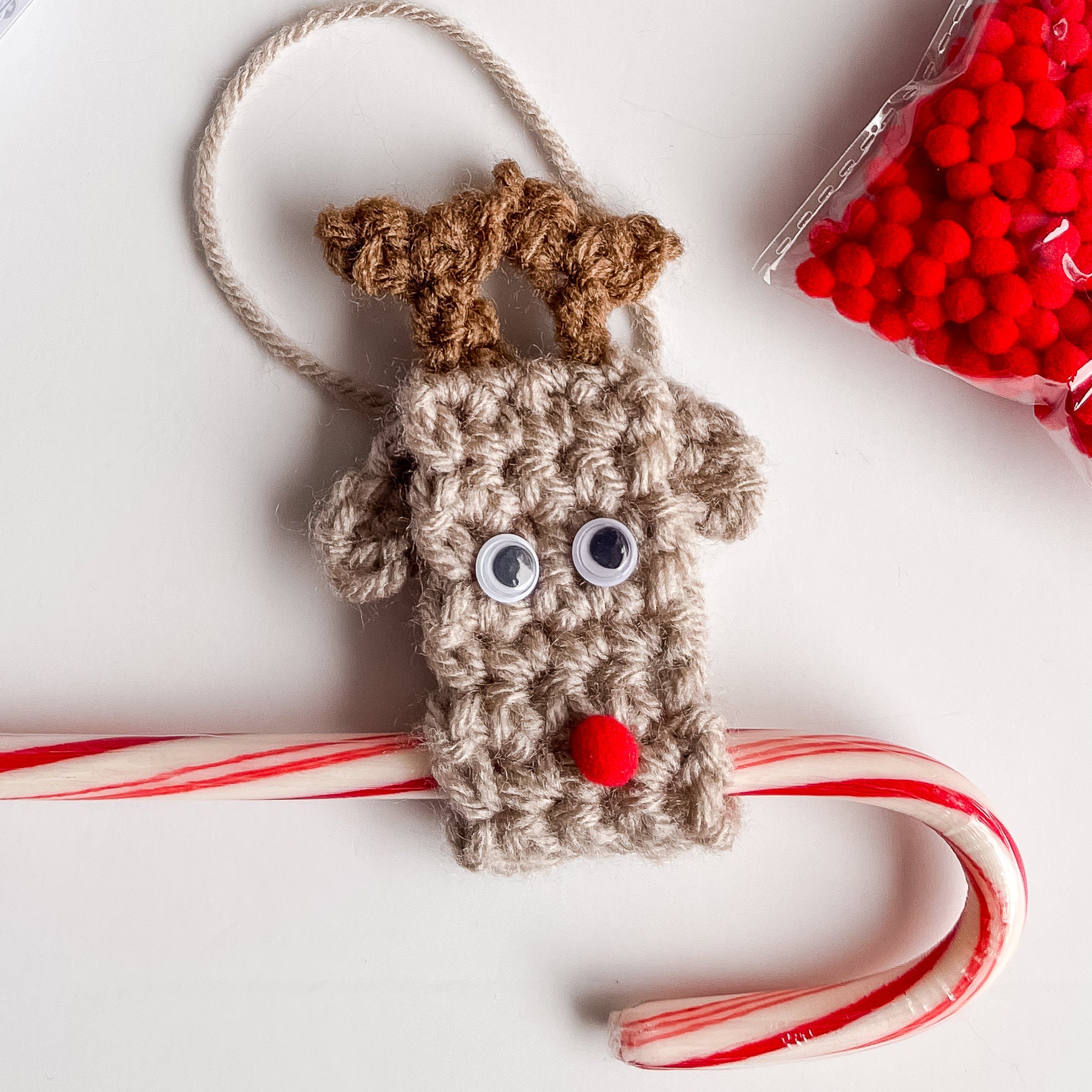 Crochet Reindeer Ornament