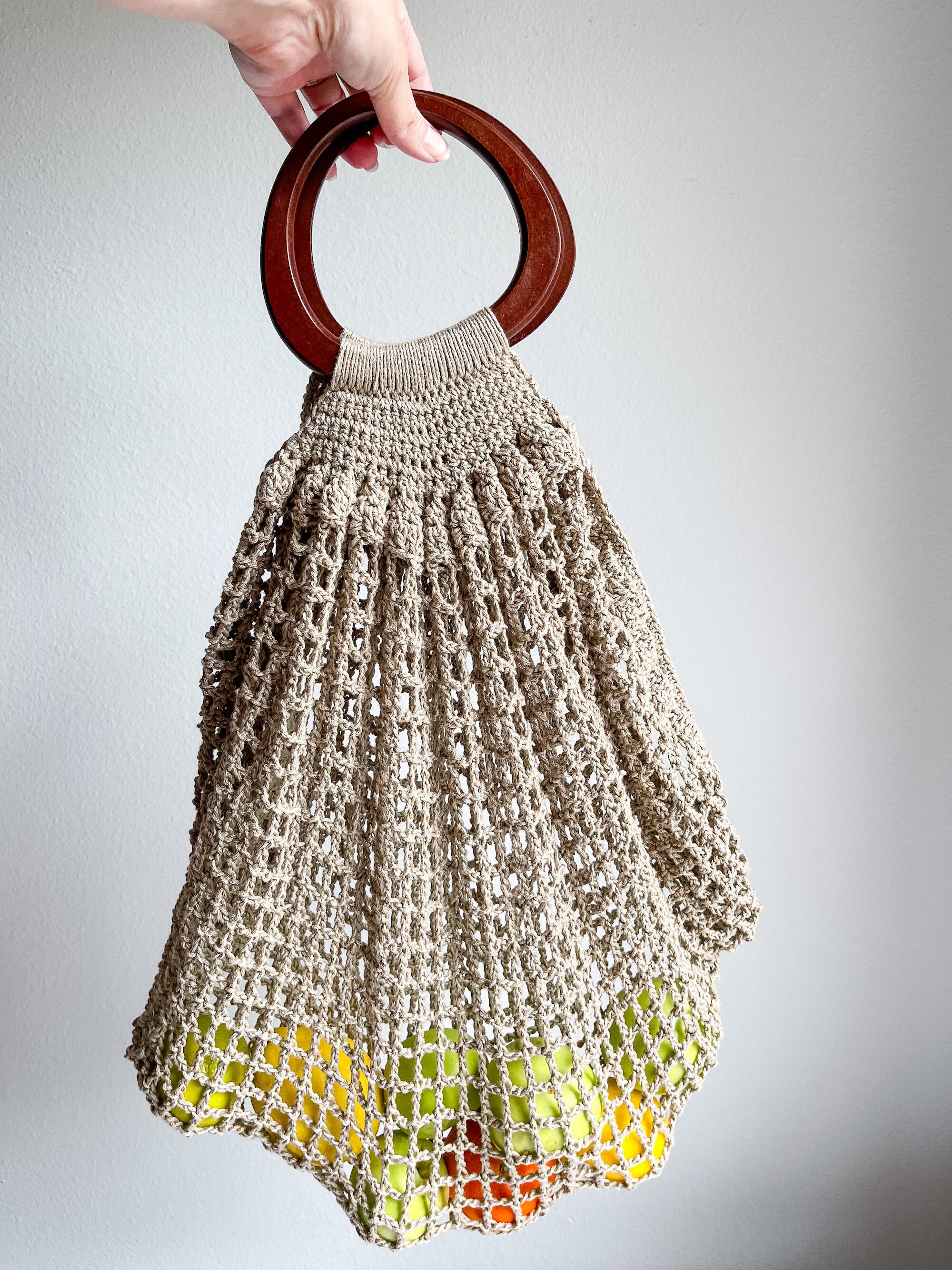 French Market Mesh Bag Crochet Pattern Market Bag Pattern PDF Etsy