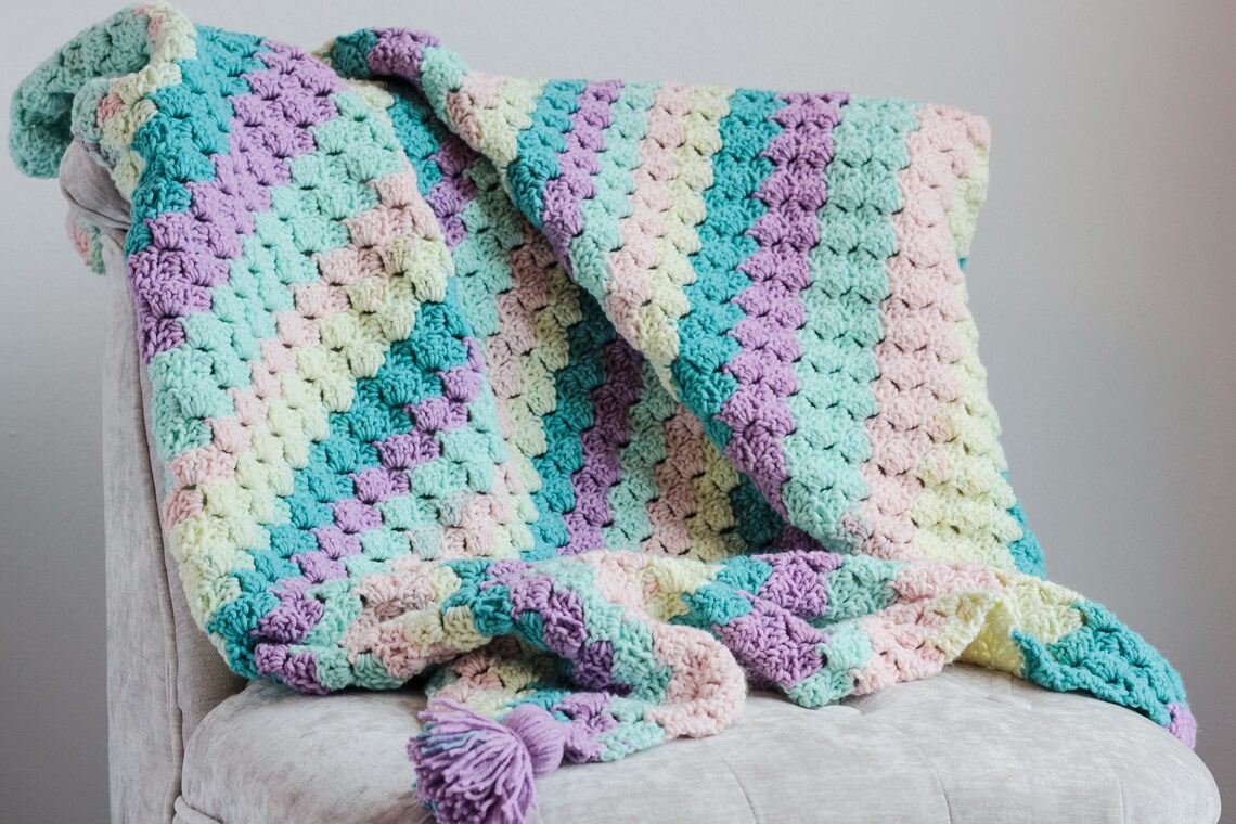 Crochet Beginner C2C Blanket Pattern PDF Instant Download - Etsy
