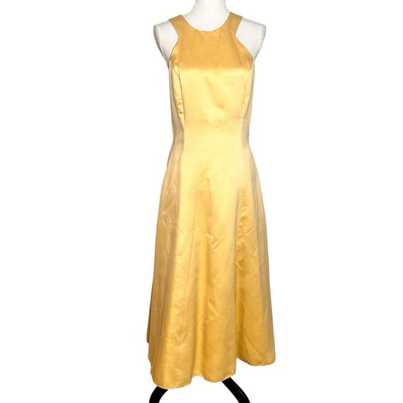 tangerine bridesmaid dresses cheap Cetims Chic A line High Neck Long Soft Satin Dress Ideal for Wedding Guests and Bride's Besties event:Party Silk Satin Colors:Fuschia size range (US0 Beach Malibu Blue Davids