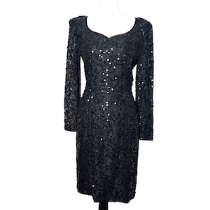 Sequin Long Sleeve Dress Small - Etsy Sequin Long Sleeve Dress Small - Etsy
