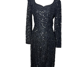 Y2K R&M Richards Petite Black Sequin Sparkle Evening Gown Holiday New  Year's 4P - Etsy
