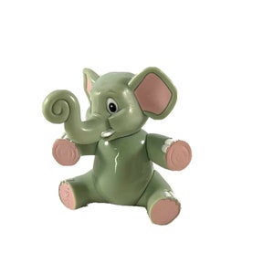 Vintage 2000 Rain Forest Cafe Figure Tuki Elephant Figurine/Cake Topper Moveable
