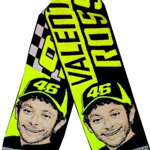 Scarf valentino rossi motogp sciarpa scarves gift sa 100% ACRYLIC FAN jersey flag bandana image 3