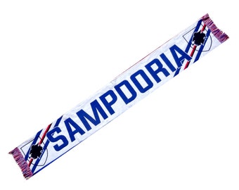 Sciarpa Sampdoria samp doria italia sciarpa sciarpe regalo sa 100% ACRILICO FAN maglia bandiera bandana G
