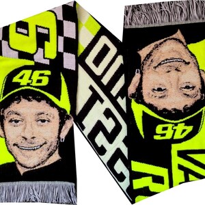 Scarf valentino rossi motogp sciarpa scarves gift sa 100% ACRYLIC FAN jersey flag bandana image 2